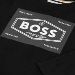 BOSS-Черный топ из хлопка Original 1977 для мальчиков | Childrensalon Outlet