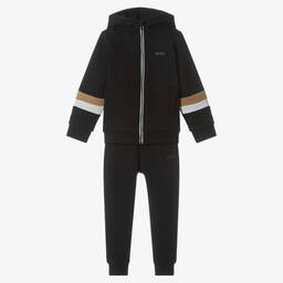 BOSS-Черный спортивный костюм с капюшоном для мальчиков | Childrensalon Outlet