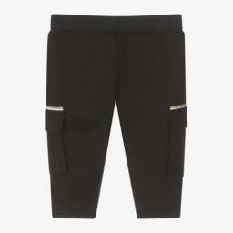 BOSS-Boys Black Jersey Cargo Pants | Childrensalon Outlet