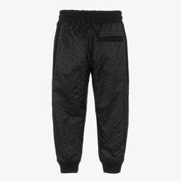 BOSS-جوغرز قطن جيرسي لون أسود للأولاد | Childrensalon Outlet