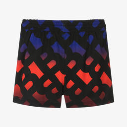 BOSS-شورت سباحة بطبعة مونوغرام لون أسود للأولاد | Childrensalon Outlet