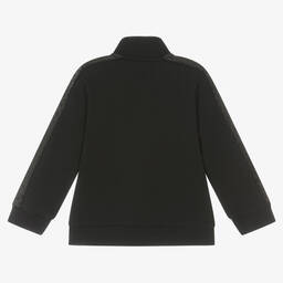 BOSS-Boys Black Monogram Zip-Up Top | Childrensalon Outlet