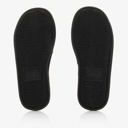 BOSS-Boys Black Padded Mesh Slippers | Childrensalon Outlet