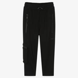 BOSS-Черные джоггеры из вискозы для мальчиков | Childrensalon Outlet