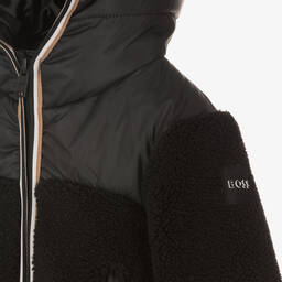 بوس-جاكيت بسحّاب أطفال ولادي لون أسود | Childrensalon Outlet