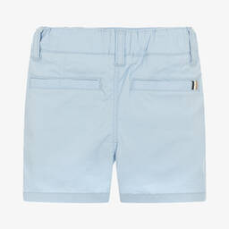 بوس-شورت تشينو أطفال ولادي قطن تويل لون أزرق فاتح | Childrensalon Outlet