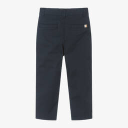 بوس-بنطلون تشينو قطن تويل لون كحلي للأولاد | Childrensalon Outlet