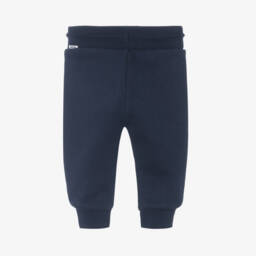 BOSS-Boys Blue Cotton Jersey Joggers | Childrensalon Outlet