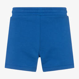 BOSS-Boys Blue Cotton Jersey Shorts | Childrensalon Outlet