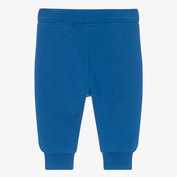BOSS-Boys Blue Cotton Joggers | Childrensalon Outlet