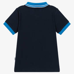 BOSS-Синяя рубашка поло из пике для мальчиков | Childrensalon Outlet