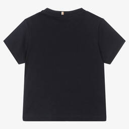 BOSS-Boys Blue Cotton Tennis Logo T-Shirt | Childrensalon Outlet