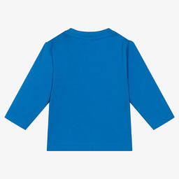 BOSS-Синий хлопковый топ для мальчиков | Childrensalon Outlet