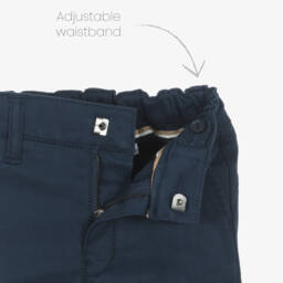 BOSS-بنطلون تشينو أطفال ولادي قطن لون كحلي | Childrensalon Outlet