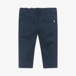 BOSS-بنطلون تشينو أطفال ولادي قطن لون كحلي | Childrensalon Outlet