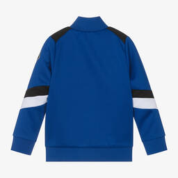 BOSS-Boys Blue Football Zip-Up Top | Childrensalon Outlet