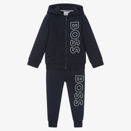 Grey and orange hugo boss tracksuit store
