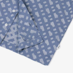 BOSS-Boys Blue Jacquard Logo Shirt | Childrensalon Outlet