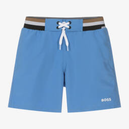 BOSS-شورت سباحة لون أزرق للأولاد | Childrensalon Outlet