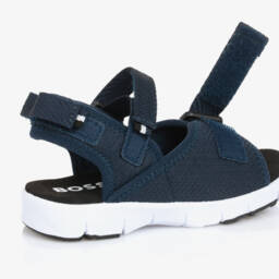 BOSS-Сандалии для мальчиков синие на липучке для приключений | Childrensalon Outlet