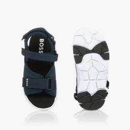 BOSS-Сандалии для мальчиков синие на липучке для приключений | Childrensalon Outlet
