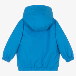 BOSS-Бело-голубая куртка с капюшоном | Childrensalon Outlet