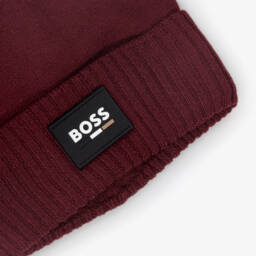 BOSS-Красная вязаная шапка-бини для мальчиков | Childrensalon Outlet