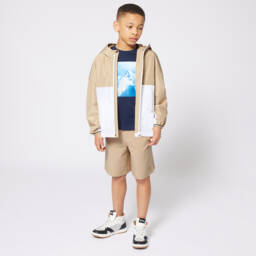 BOSS-Boys Classic Beige Summer Shorts | Childrensalon Outlet