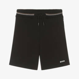 BOSS-شورت جيرسي كلاسيكي أسود للأولاد | Childrensalon Outlet