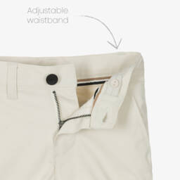 BOSS-Boys Classic Ivory Twill Shorts | Childrensalon Outlet