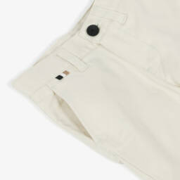 BOSS-Boys Classic Ivory Twill Shorts | Childrensalon Outlet