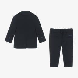 BOSS-Синий костюм из миланского джерси для мальчиков | Childrensalon Outlet