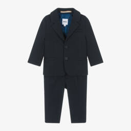 BOSS-Синий костюм из миланского джерси для мальчиков | Childrensalon Outlet