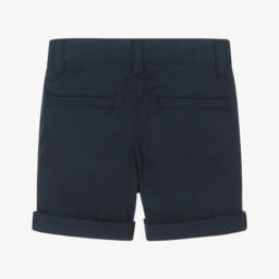 BOSS-Boys Classic Navy Twill Shorts | Childrensalon Outlet