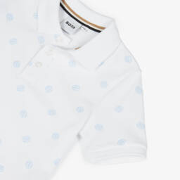 BOSS-Boys Classic White Logo Polo | Childrensalon Outlet