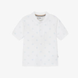 BOSS-Boys Classic White Logo Polo | Childrensalon Outlet