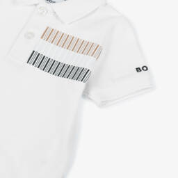 BOSS-Boys Classic White Soft Polo Top | Childrensalon Outlet