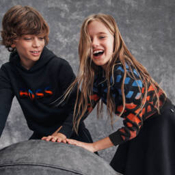 BOSS-Черная хлопковая худи для мальчиков | Childrensalon Outlet