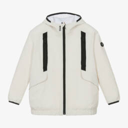 بوس-معطف كريمي بغطاء للرأس للأولاد | Childrensalon Outlet