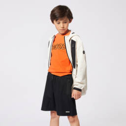 بوس-معطف كريمي بغطاء للرأس للأولاد | Childrensalon Outlet