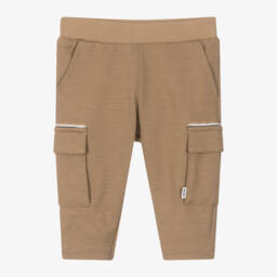 BOSS-Бежевые брюки карго из вискозы для мальчиков | Childrensalon Outlet