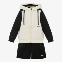 BOSS-Boys Dual-Tone Cotton Outfit Set | Childrensalon Outlet