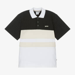 BOSS-Boys Dual-Tone Polo Shirt | Childrensalon Outlet