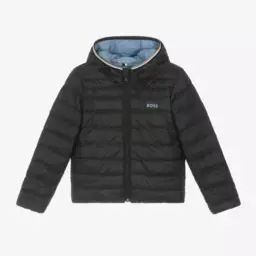 BOSS-Сине-черная двусторонняя куртка-пуховик для мальчиков | Childrensalon Outlet