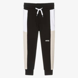 BOSS-Элегантные черные джоггеры для мальчиков | Childrensalon Outlet