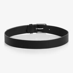 BOSS-Boys Elegant Ebony Leather Belt | Childrensalon Outlet