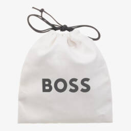 BOSS-Boys Elegant Ebony Leather Belt | Childrensalon Outlet