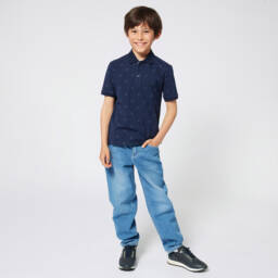 BOSS-Boys Elegant Navy Logo Polo | Childrensalon Outlet
