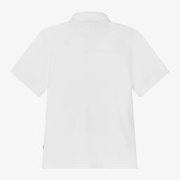 BOSS-بولو قطني أبيض أنيق للأولاد | Childrensalon Outlet