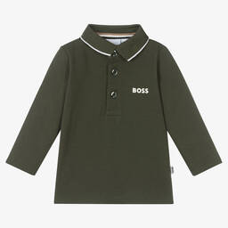 BOSS-Зеленая рубашка поло для мальчиков | Childrensalon Outlet